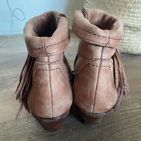 Sam edelman brown leather fringe bootss size 9 - Picture 5 of 5